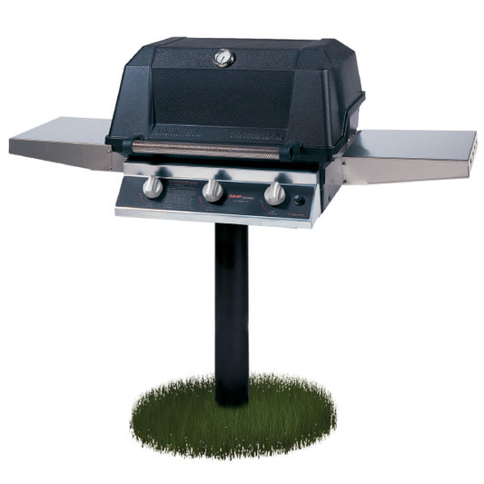 MHP Model W3G4DD "Tri-Burn" Gas Grill on 48" In-Ground Post