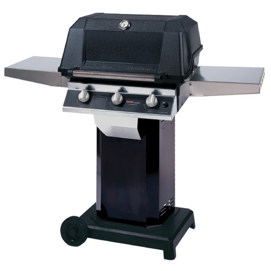 MHP Model WRG4DD All-Infrared Gas Grill on Black Aluminum Column
