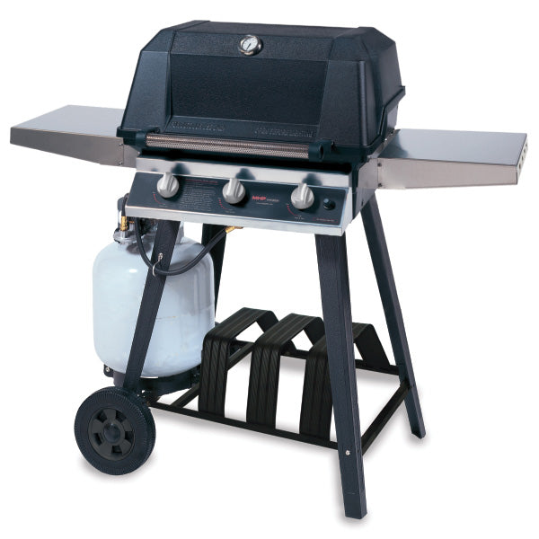 MHP Model WHRG4DD Hybrid Gas Grill on Aluminum Cart